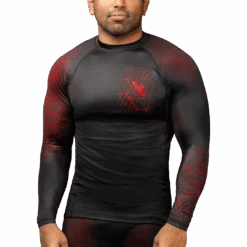 Hayabusa Geo Long Sleeve Rash Guard(Hayabusa Geo Long Sleeve Rash Guard) 9 Hayabusa Geo Long Sleeve Rash Guard(Hayabusa Geo Long Sleeve Rash Guard) -Hayabusa Boxing Sale GeoCompression LS Red Main 1a