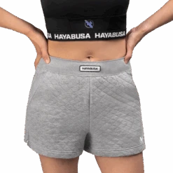 Hayabusa Boxing Sale -Hayabusa Boxing Sale QuiltedShorts Gray Fr MainImg