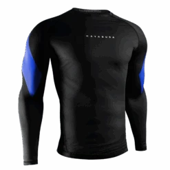 Hayabusa Men’s Pro Ranked Long Sleeve Rash Guard(Hayabusa Mens Pro Ranked Long Sleeve Rash Guard) -Hayabusa Boxing Sale Ranked LS Blue MainImg Fr