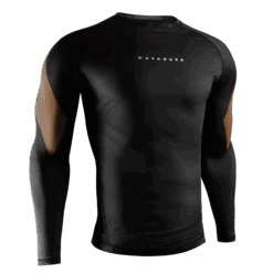 Hayabusa Men’s Pro Ranked Long Sleeve Rash Guard(Hayabusa Mens Pro Ranked Long Sleeve Rash Guard) -Hayabusa Boxing Sale Ranked LS Brown MainImg Fr