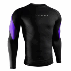 Hayabusa Men’s Pro Ranked Long Sleeve Rash Guard(Hayabusa Mens Pro Ranked Long Sleeve Rash Guard) -Hayabusa Boxing Sale Ranked LS Purple MainImg Fr